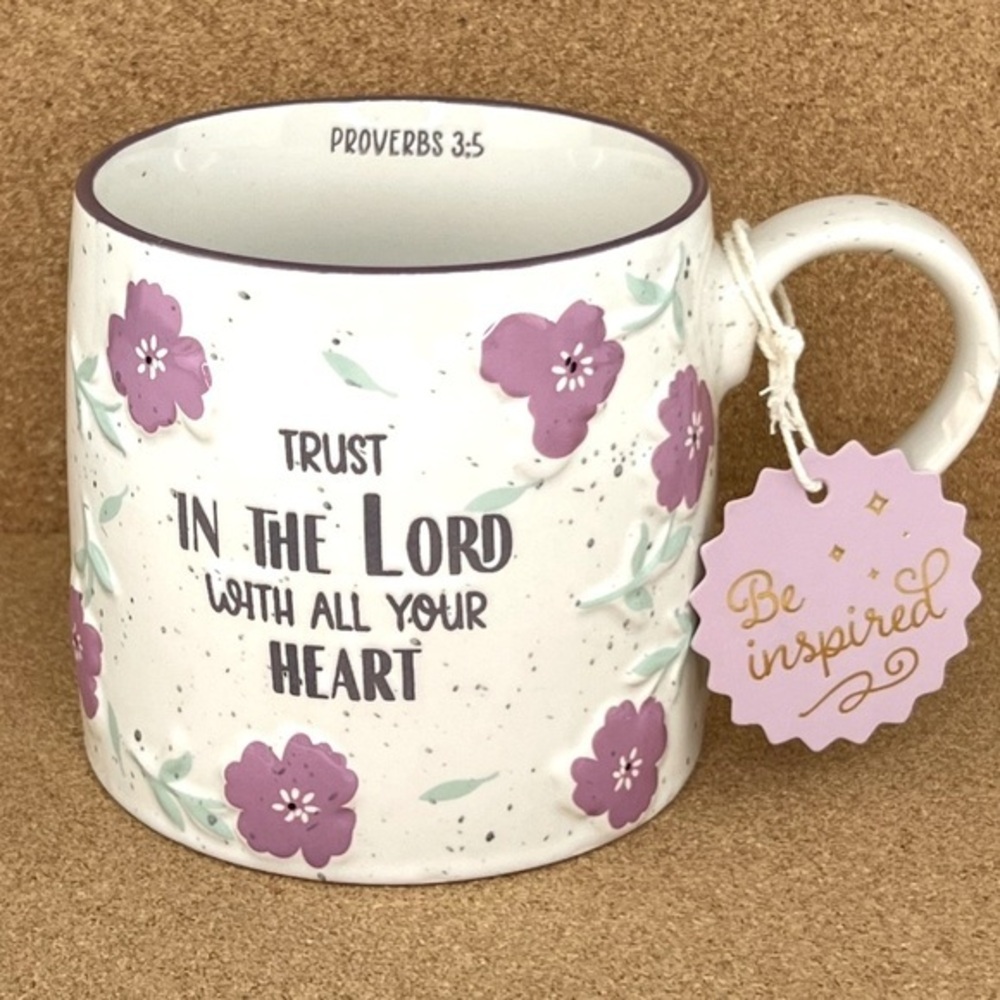 Scripture Collection - ‘Trust in the Lord’ ceramic mug.  NWT Firm! Last one!